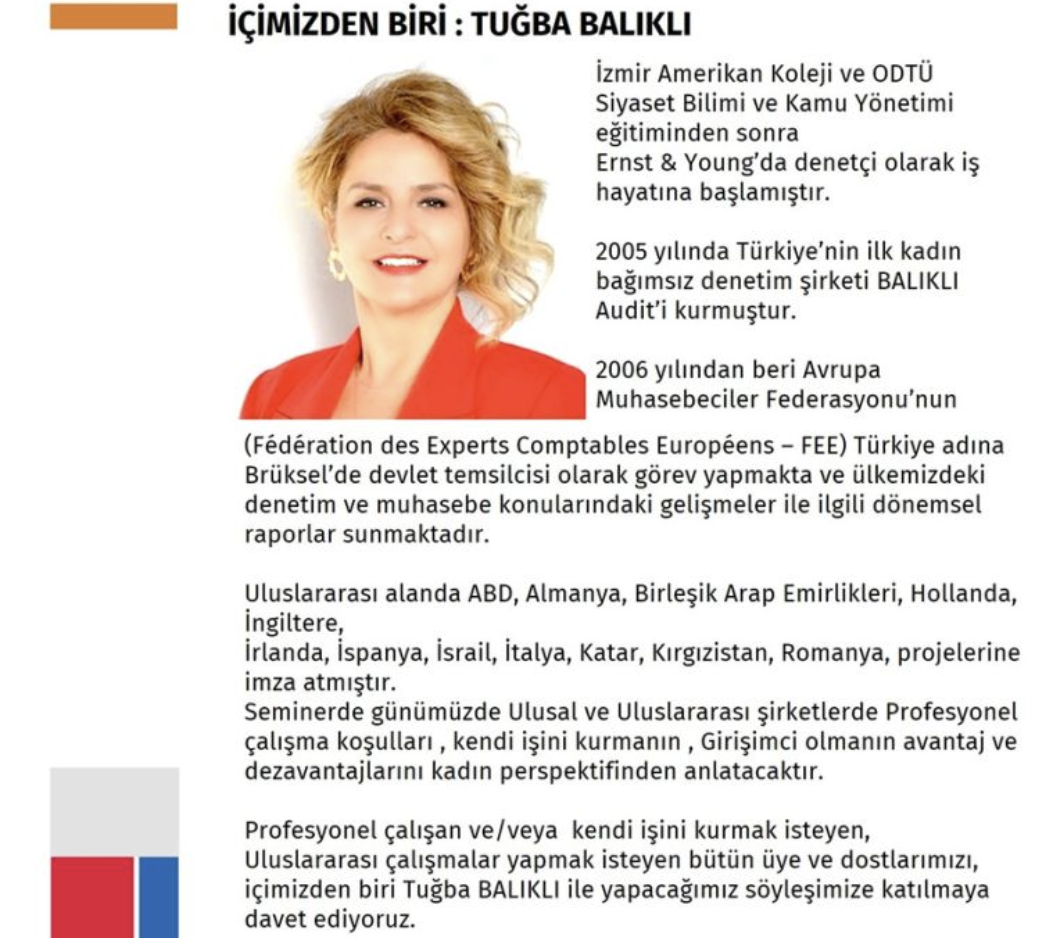 Kurucumuz Tuğba BALIKLI'nın İstanbul ODTÜ Mezunları Derneği ODTÜMİST Paylaşımı